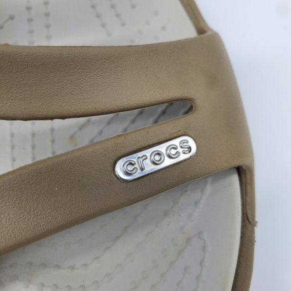 Crocs Patricia Mini Wedge 10386 Women's 11 Shoes Strappy Slip On Sandals - Picture 7 of 9